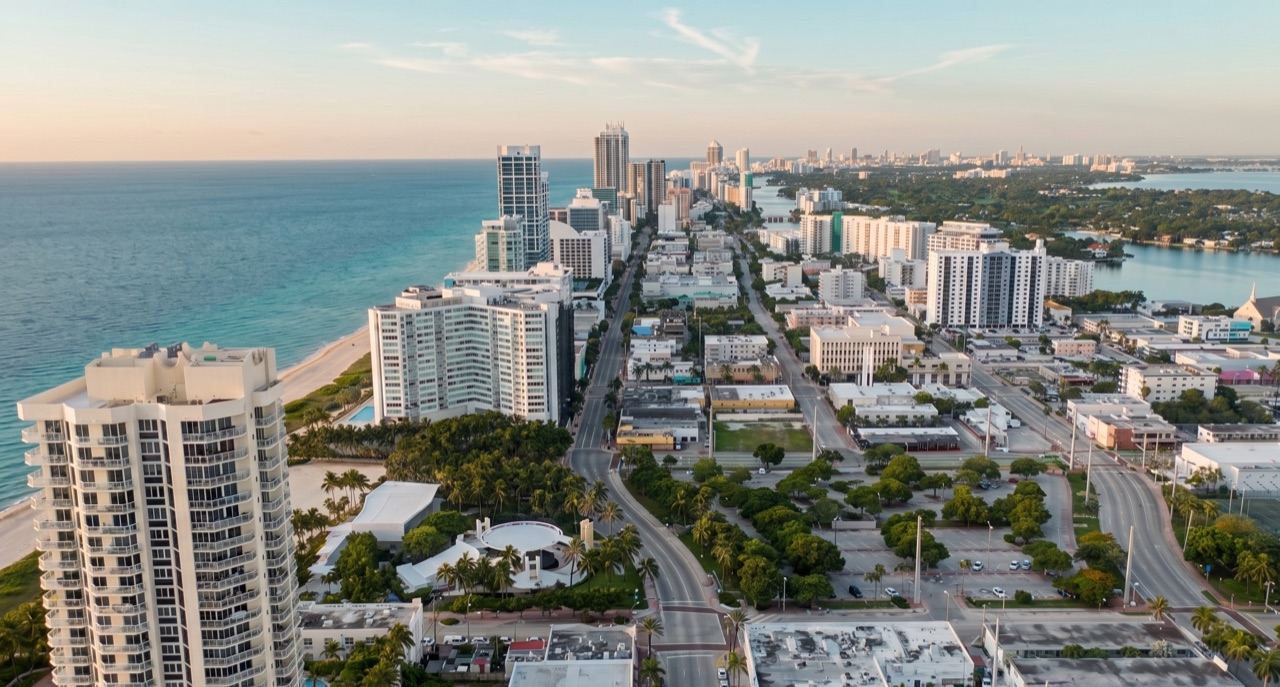 Vista aérea de North Beach, Miami Beach